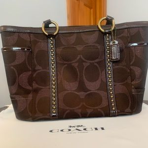 Authentic Coach Canvas/Leather Tote Bag G0768-11505